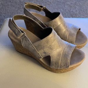 Clarks Annadel Pewter Wedge